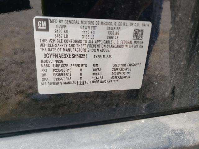 Photo 10 from auction – 2014 CADILLAC SRX with VIN 3GYFNAE3XES659251