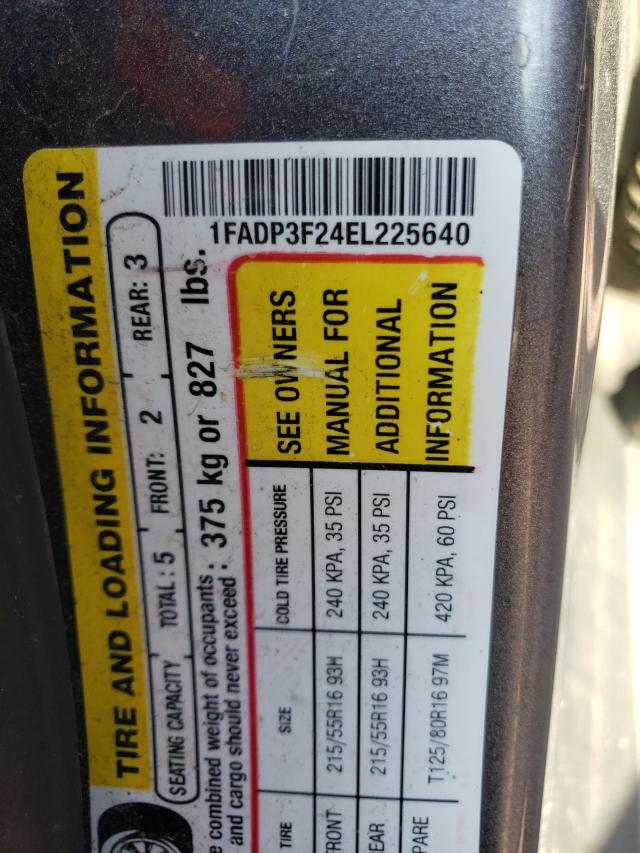 Photo 10 from auction – 2014 FORD FOCUS SE with VIN 1FADP3F24EL225640