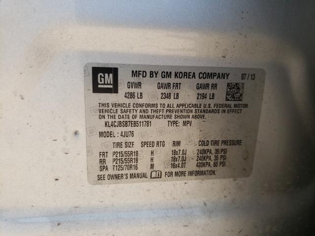 Photo 10 from auction – 2014 BUICK ENCORE CON with VIN KL4CJBSB7EB511781