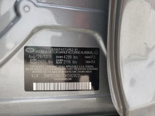 Photo 10 from auction – 2013 HYUNDAI SONATA SE with VIN 5NPEC4AC3DH592922