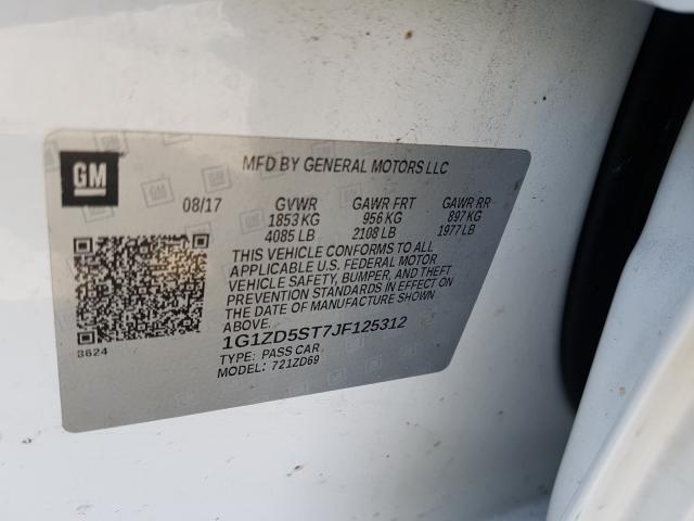 Photo 10 from auction – 2018 CHEVROLET MALIBU LT with VIN 1G1ZD5ST7JF125312