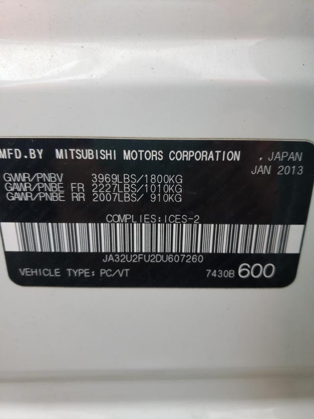 Photo 10 from auction – 2013 MITSUBISHI LANCER ES/ with VIN JA32U2FU2DU607260