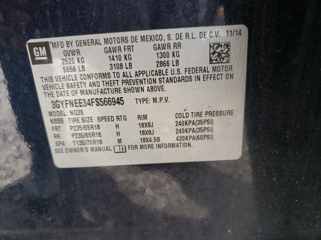 Photo 10 from auction – 2015 CADILLAC SRX LUXURY with VIN 3GYFNEE34FS566945