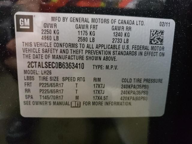 Photo 10 from auction – 2011 GMC TERRAIN SL with VIN 2CTALSEC0B6363410
