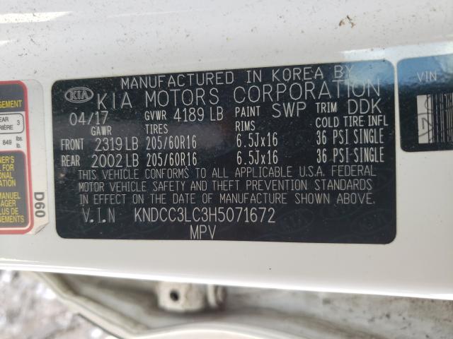 Photo 10 from auction – 2017 KIA NIRO EX with VIN KNDCC3LC3H5071672