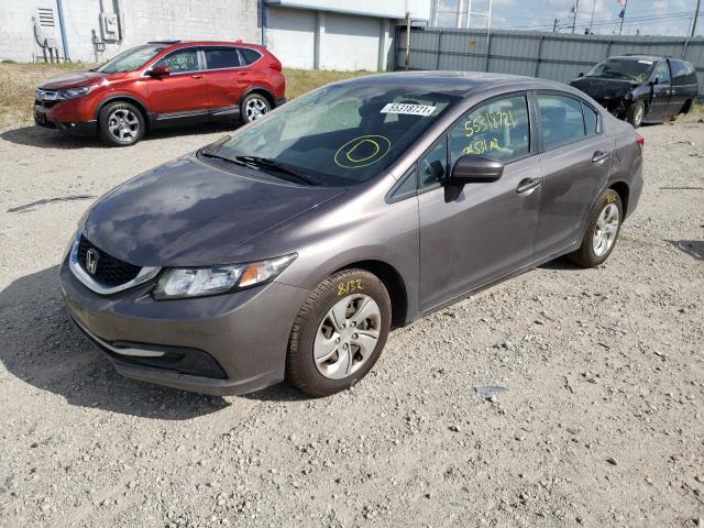 Photo 2 from auction – 2014 HONDA CIVIC LX with VIN 19XFB2F55EE034968