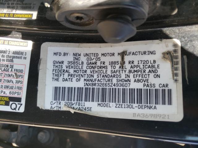 Photo 10 from auction – 2005 TOYOTA COROLLA CE with VIN 1NXBR32E65Z493607
