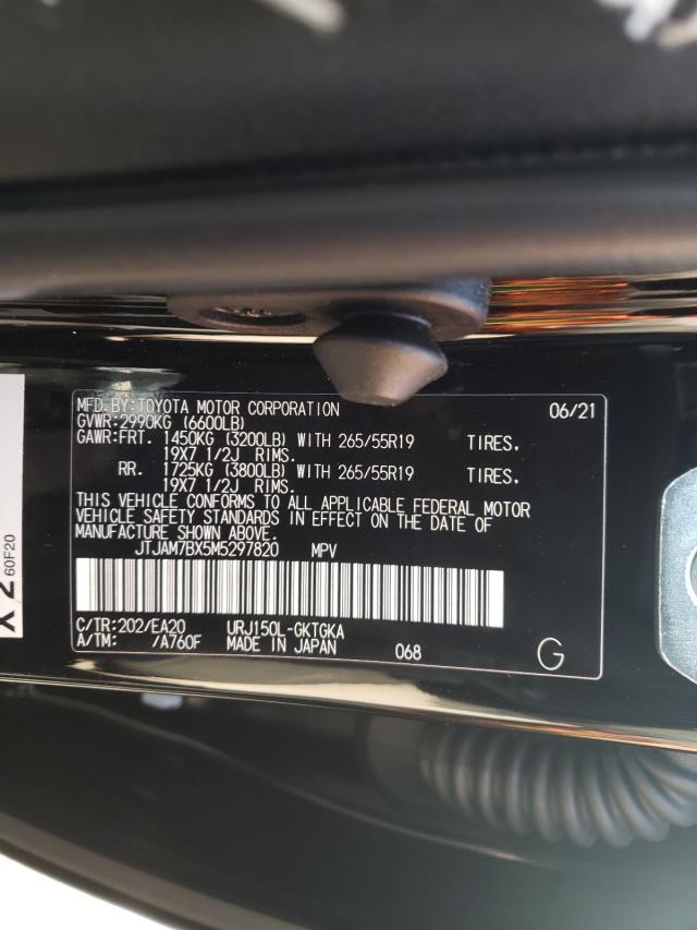 Photo 10 from auction – 2021 LEXUS GX 460 PRE with VIN JTJAM7BX5M5297820