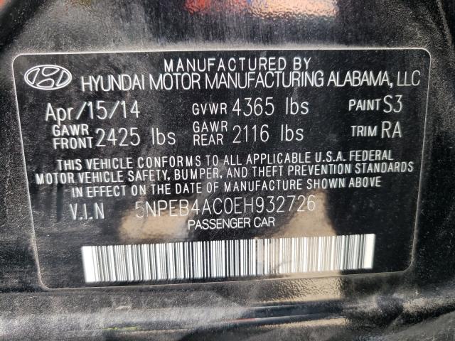 Photo 10 from auction – 2014 HYUNDAI SONATA GLS with VIN 5NPEB4AC0EH932726