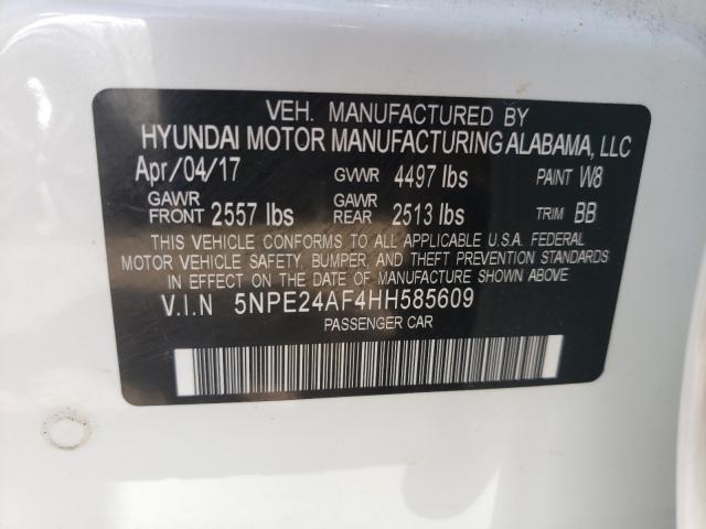 Photo 10 from auction – 2017 HYUNDAI SONATA SE with VIN 5NPE24AF4HH585609