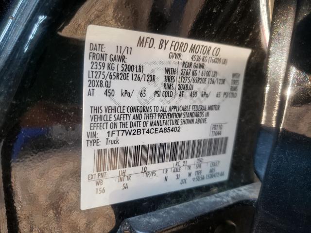 Photo 10 from auction – 2012 FORD F250 SUPER with VIN 1FT7W2BT4CEA85402