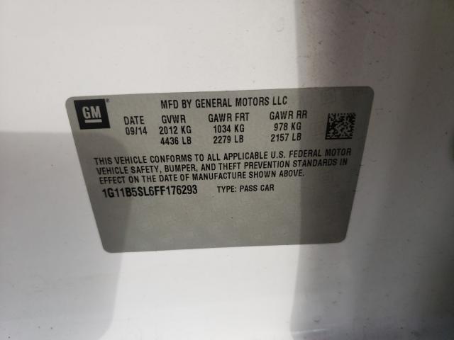 Photo 10 from auction – 2015 CHEVROLET MALIBU LS with VIN 1G11B5SL6FF176293
