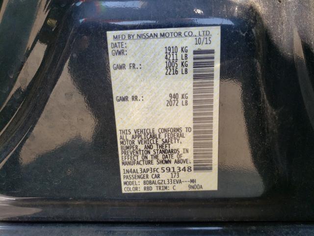 Photo 10 from auction – 2015 NISSAN ALTIMA 2.5 with VIN 1N4AL3AP3FC591348