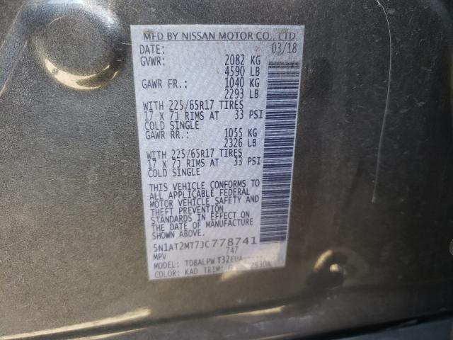 Photo 10 from auction – 2018 NISSAN ROGUE S with VIN 5N1AT2MT7JC778741
