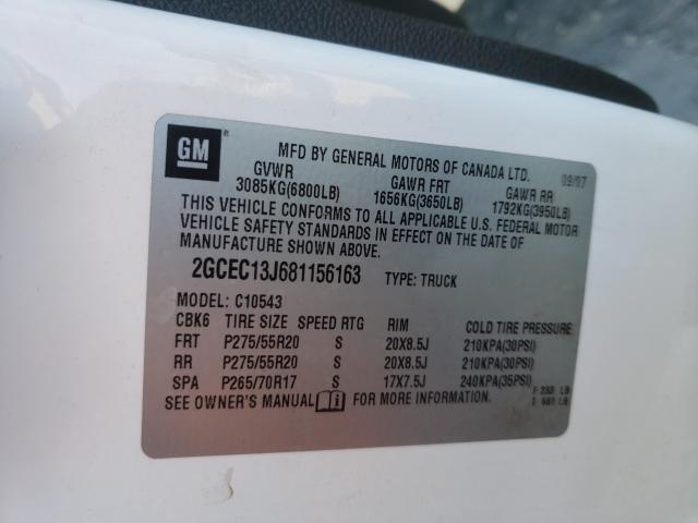 Photo 10 from auction – 2008 CHEVROLET SILVERADO with VIN 2GCEC13J681156163