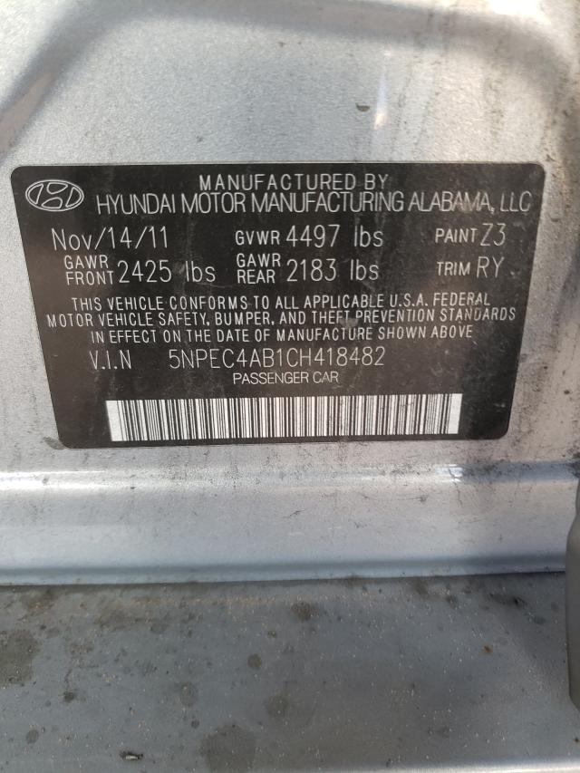 Photo 10 from auction – 2012 HYUNDAI SONOTA with VIN 5NPEC4AB1CH418482