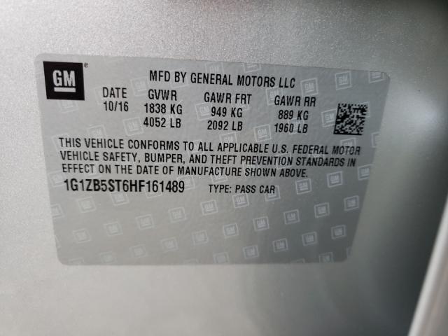 Photo 10 from auction – 2017 CHEVROLET MALIBU LS with VIN 1G1ZB5ST6HF161489