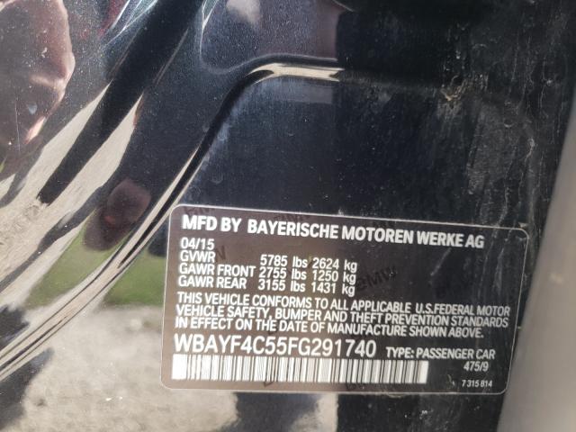 Photo 10 from auction – 2015 BMW 740 LXI with VIN WBAYF4C55FG291740