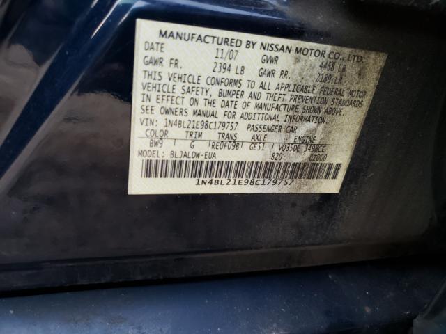 Photo 10 from auction – 2008 NISSAN ALTIMA 3.5 with VIN 1N4BL21E98C179757