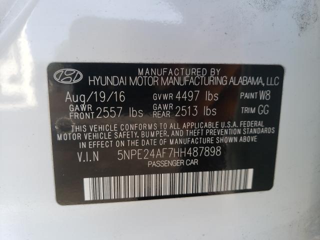 Photo 10 from auction – 2017 HYUNDAI SONATA SE with VIN 5NPE24AF7HH487898