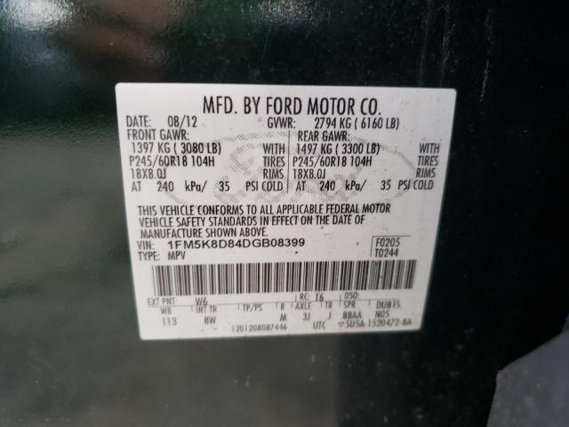 Photo 10 from auction – 2013 FORD EXPLORER X with VIN 1FM5K8D84DGB08399