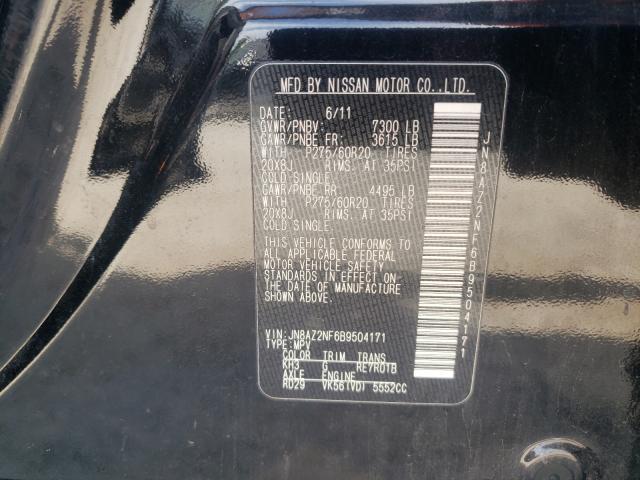 Photo 10 from auction – 2011 INFINITI QX56 with VIN JN8AZ2NF6B9504171