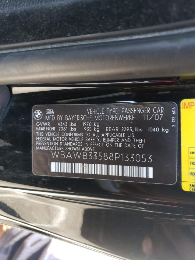 Photo 10 from auction – 2008 BMW 328 I with VIN WBAWB33588P133053