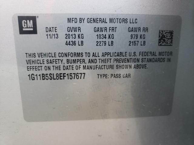Photo 10 from auction – 2014 CHEVROLET MALIBU LS with VIN 1G11B5SL8EF157677
