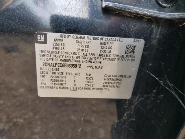Photo 10 from auction – 2011 CHEVROLET EQUINOX LT with VIN 2CNALPEC9B6395812