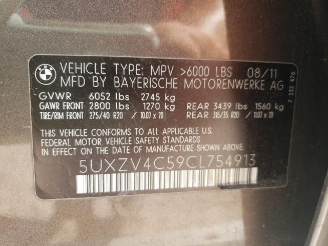 Photo 10 from auction – 2012 BMW X5 XDRIVE3 with VIN 5UXZV4C59CL754913
