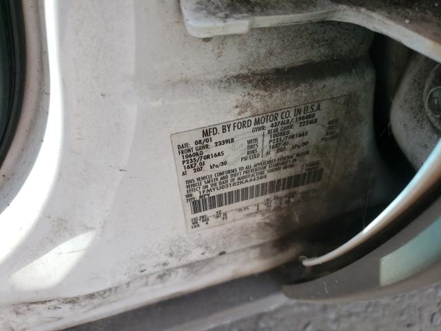Photo 10 from auction – 2002 FORD ESCAPE XLT with VIN 1FMYU03102KA44384