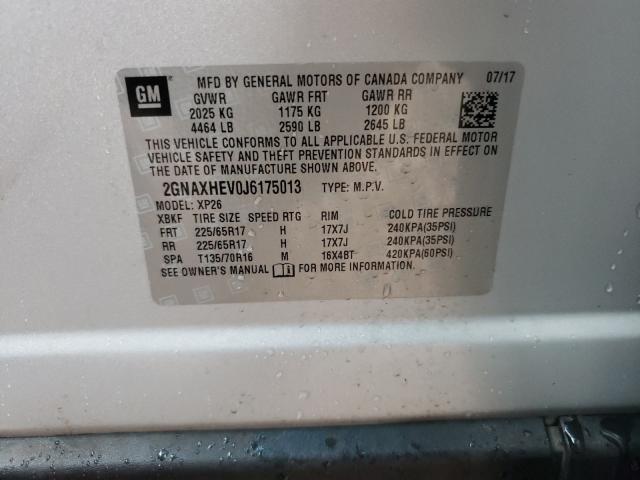 Photo 10 from auction – 2018 CHEVROLET EQUINOX LS with VIN 2GNAXHEV0J6175013