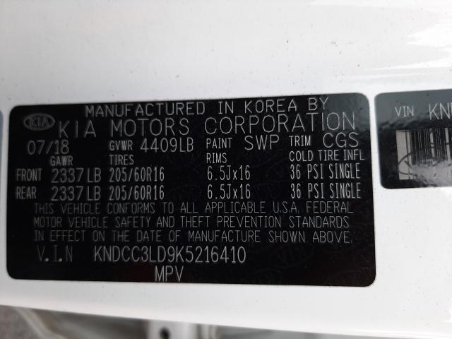 Photo 10 from auction – 2019 KIA NIRO EX PR with VIN KNDCC3LD9K5216410