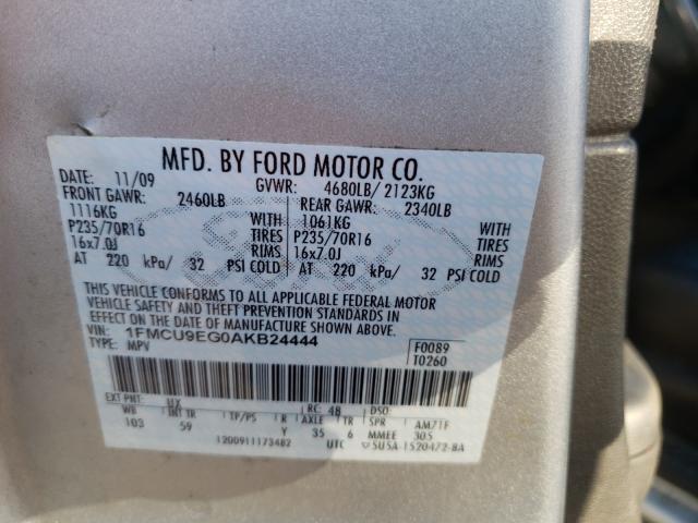 Photo 10 from auction – 2010 FORD ESCAPE LIM with VIN 1FMCU9EG0AKB24444