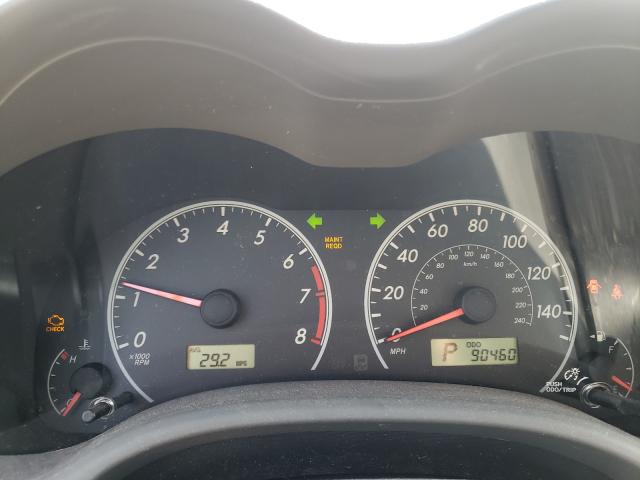 Photo 8 from auction – 2009 TOYOTA COROLLA BA with VIN JTDBL40E899037468