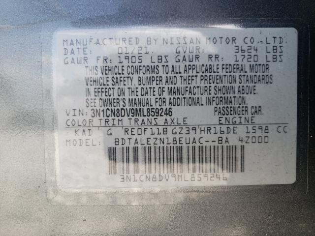 Photo 10 from auction – 2021 NISSAN VERSA S with VIN 3N1CN8DV9ML859246