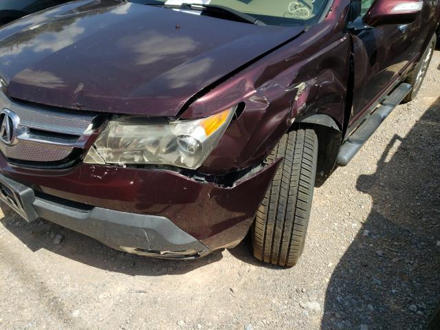 Photo 9 from auction – 2009 ACURA MDX TECHNO with VIN 2HNYD28619H500019