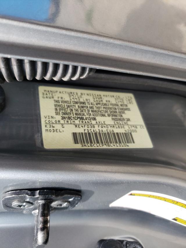 Photo 10 from auction – 2011 NISSAN VERSA S with VIN 3N1BC1CP9BL413106