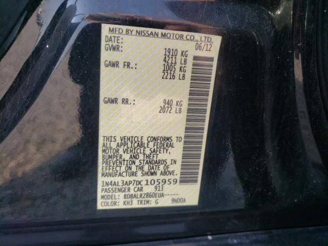 Photo 10 from auction – 2013 NISSAN ALTIMA 2.5 with VIN 1N4AL3AP7DC105959