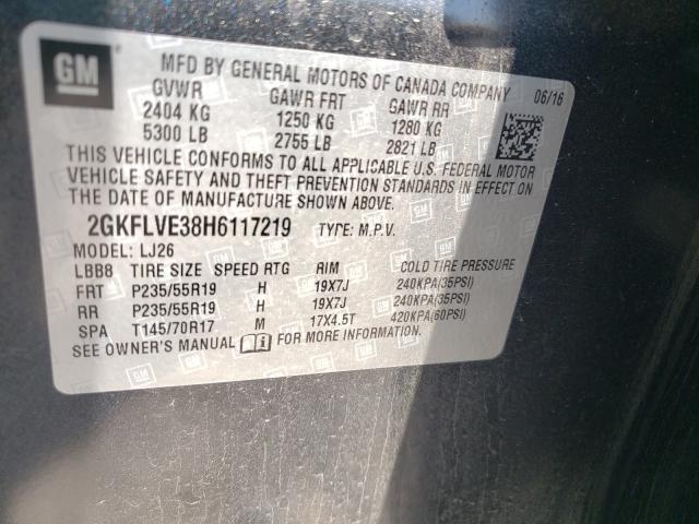 Photo 10 from auction – 2017 GMC TERRAIN DE with VIN 2GKFLVE38H6117219