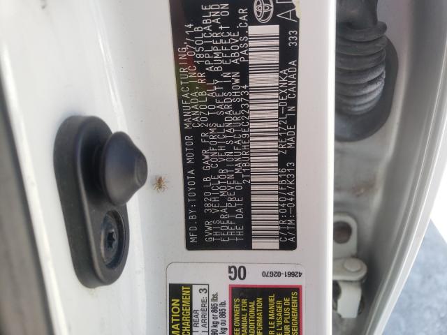 Photo 10 from auction – 2014 TOYOTA COROLLA L with VIN 2T1BURHE9EC223734