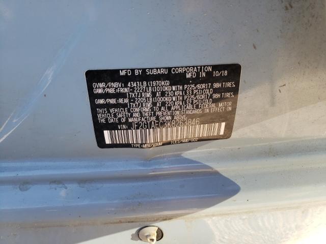 Photo 10 from auction – 2019 SUBARU CROSSTREK with VIN JF2GTAEC3K8263846