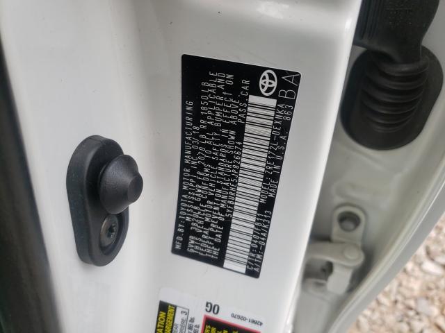 Photo 10 from auction – 2018 TOYOTA COROLLA L with VIN 5YFBURHE5JP826674