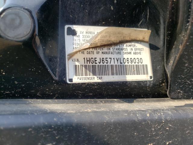 Photo 10 from auction – 2000 HONDA CIVIC LX with VIN 1HGEJ6571YL069030