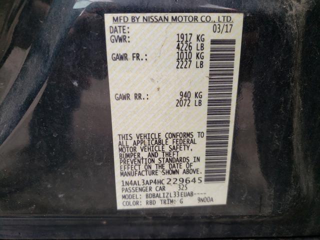 Photo 10 from auction – 2017 NISSAN ALTIMA 2.5 with VIN 1N4AL3AP4HC229645