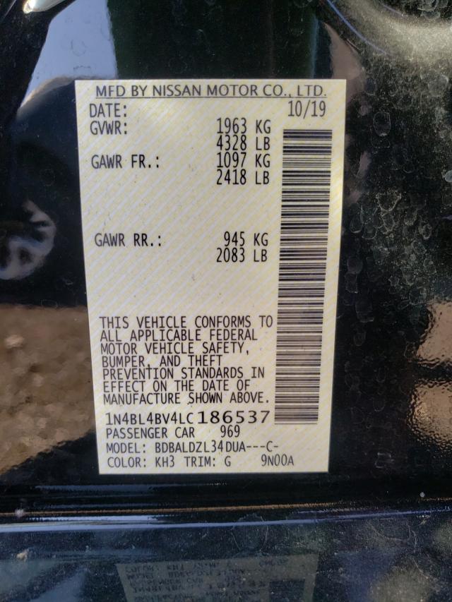 Photo 10 from auction – 2020 NISSAN ALTIMA S with VIN 1N4BL4BV4LC186537