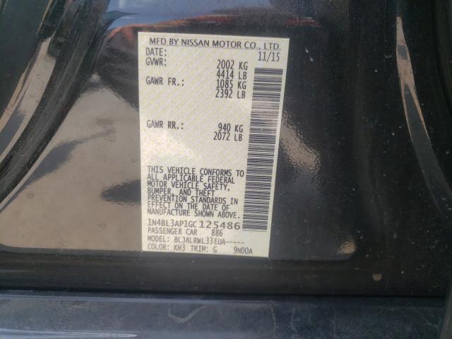 Photo 10 from auction – 2016 NISSAN ALTIMA 3.5 with VIN 1N4BL3AP1GC125486
