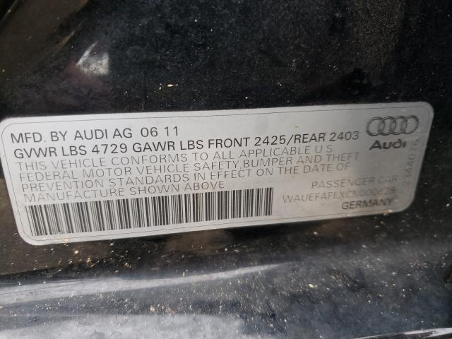 Photo 10 from auction – 2012 AUDI A4 PREMIUM with VIN WAUEFAFLXCN000829