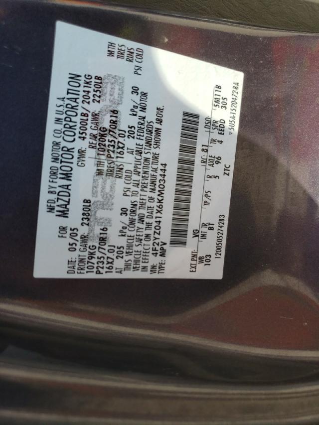 Photo 10 from auction – 2006 MAZDA TRIBUTE S with VIN 4F2YZ041X6KM03444