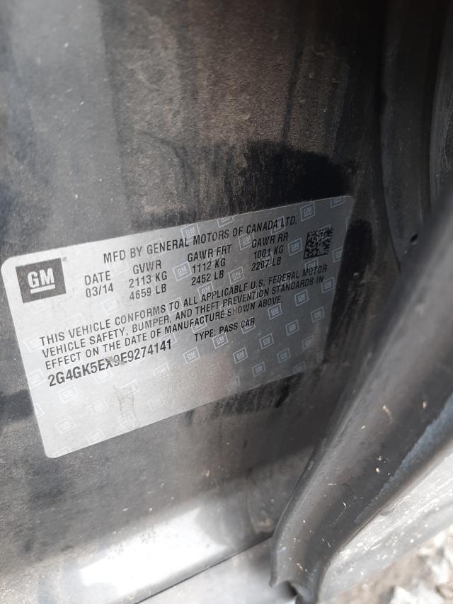 Photo 10 from auction – 2014 BUICK REGAL with VIN 2G4GK5EX9E9274141